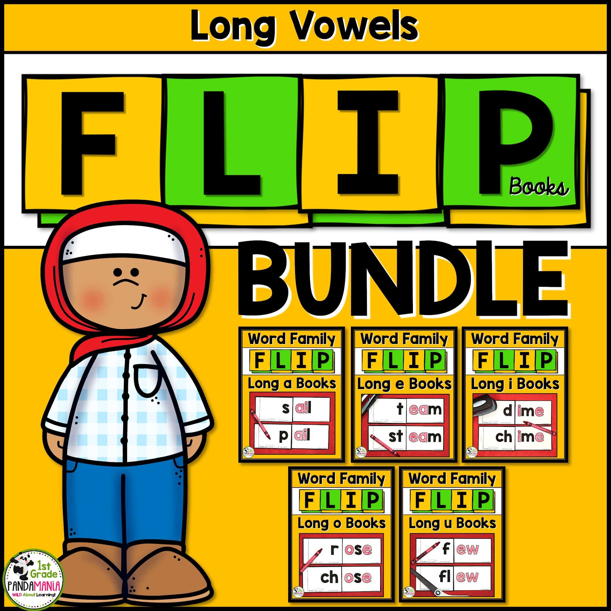 Easy to Make One-Page Word Family FLIP Books! 5