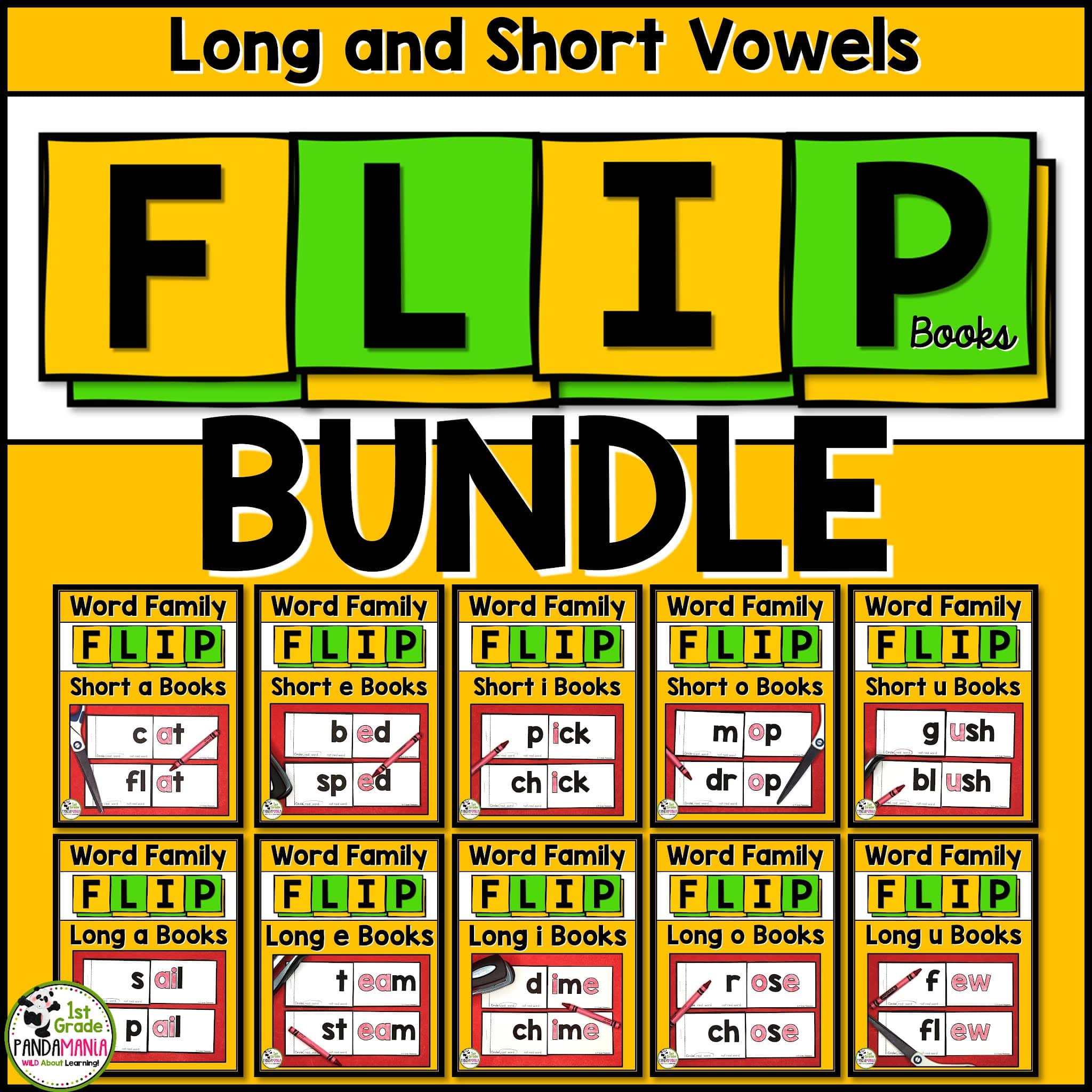 Easy to Make One-Page Word Family FLIP Books! 6