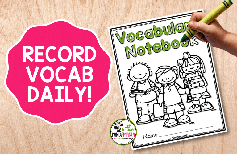 Easy Vocabulary Notebook Template + BROWNIE Points! 6
