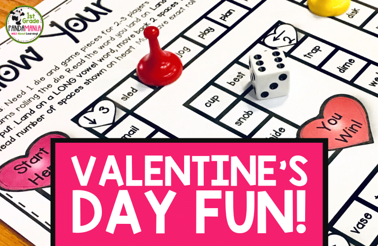 These fun Valentine's Day activities help 1st graders practice literacy and basic math skills on Valentine's Day, don't forget the FREEBIE!