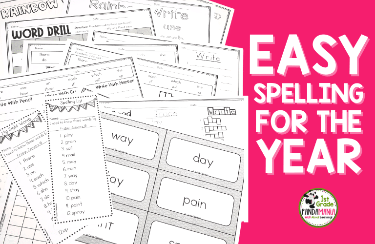 EASY Spelling Activities For The YEAR! 1
