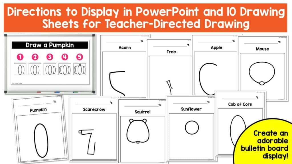 Directed Drawing is great for reinforcing spatial relations, fine motor skills, following directions, and is super fun! Use these summer directed drawing activities during September, October, and November as well as fall holidays.