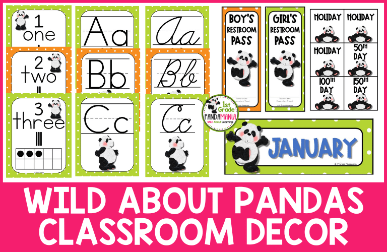 The Best Panda-Themed Decor and Organization for 1st Grade