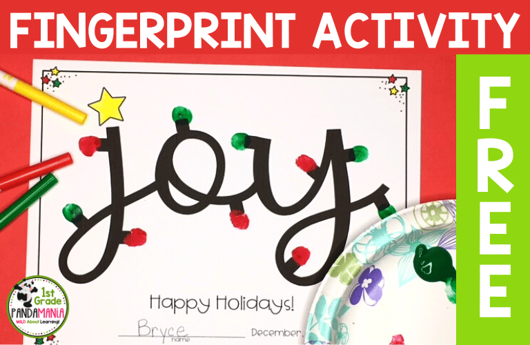 FREE Holiday Fingerprint Activity as a Memorable Gift
