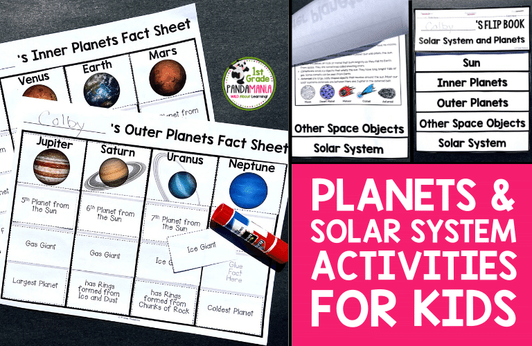 Easy Solar System Activities Packet for 1st, 2nd, and 3rd Grades!