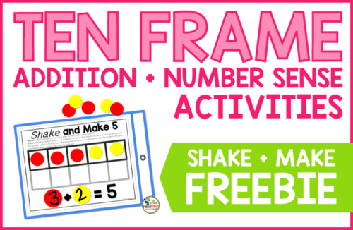 Easy Ten Frame Addition Game FREEBIE!