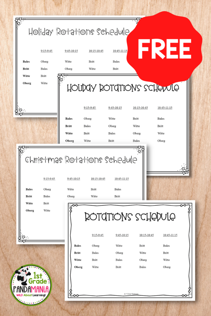 Everything you Need for Easy Holiday Classroom Rotations 3