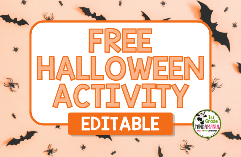 Super Easy and Editable Halloween Spelling Activity FREEBIE