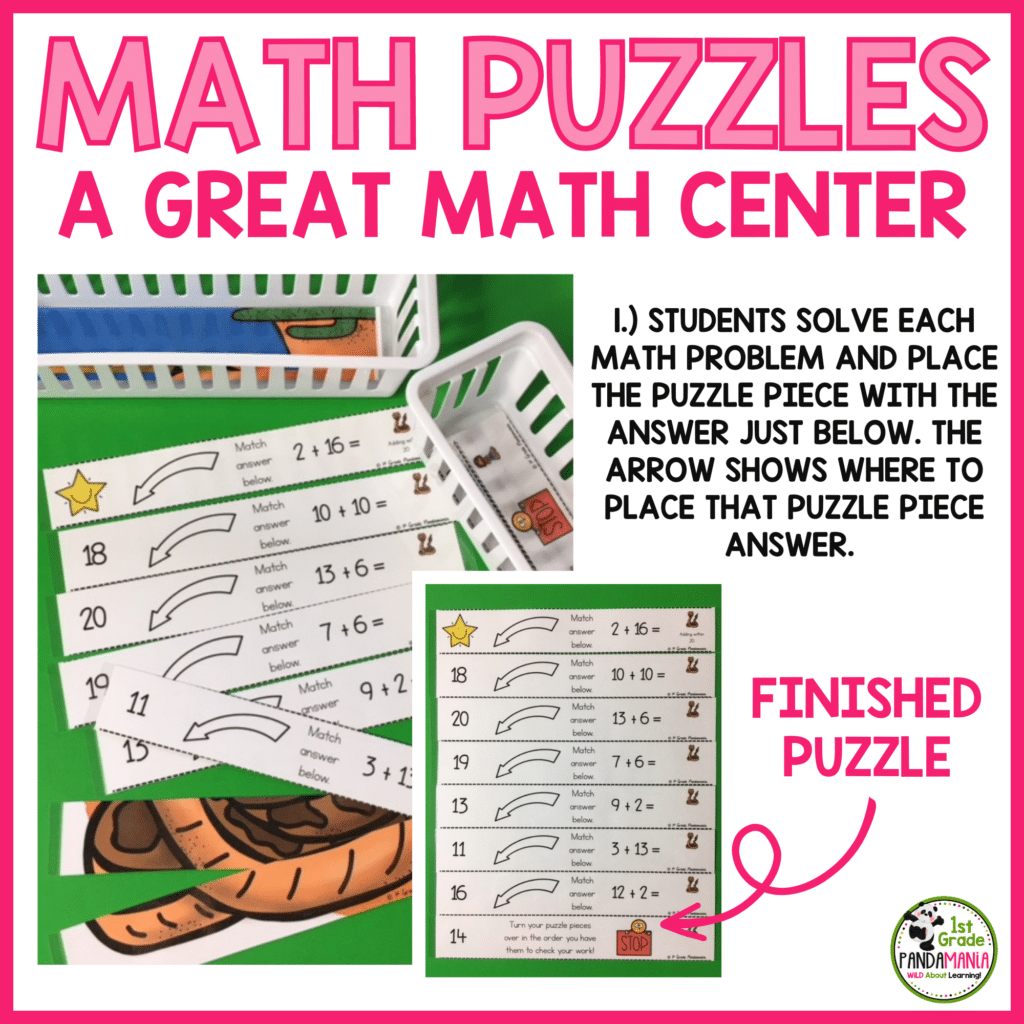Easy Self-Checking Math Picture Puzzles + FREEBIE! 2