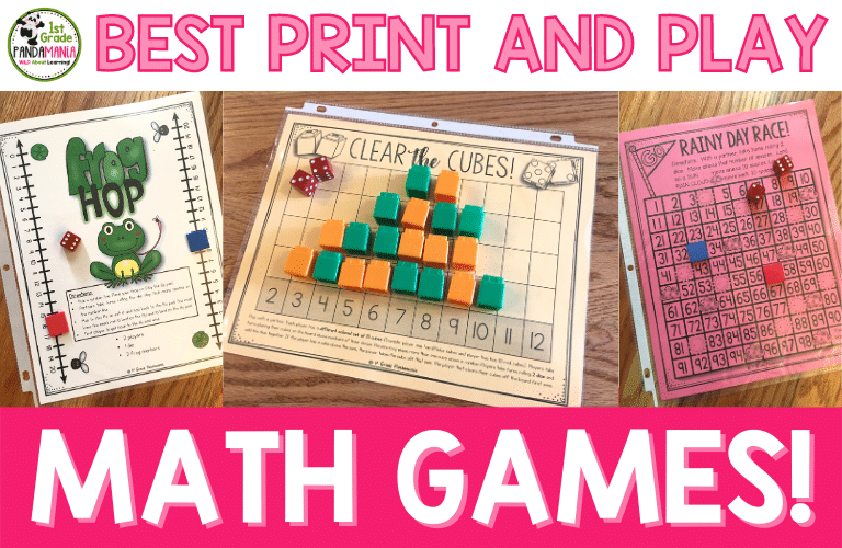 Best Print and Play Math Games for K-2! 1