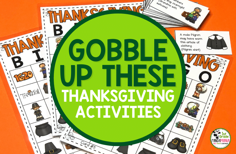 Gobble Up These Thanksgiving Activities +FREEBIE!