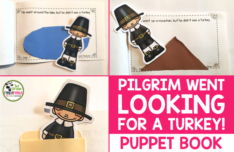 Thanksgiving Pilgrim Puppet Book That Students LOVE