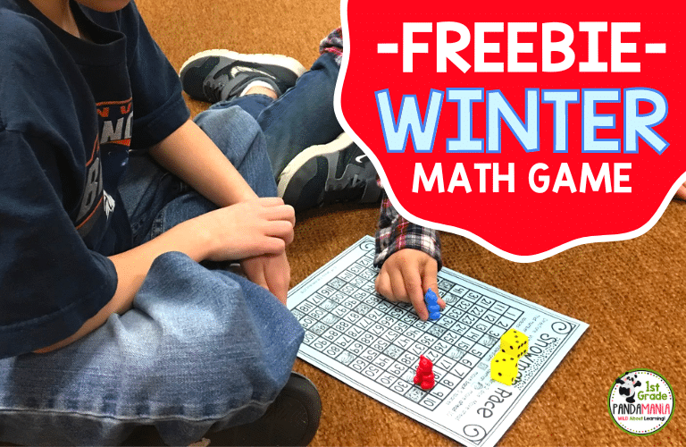 FREE Winter Math Game for 1st grade!