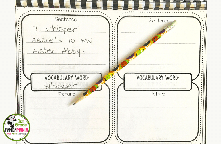 Easy Vocabulary Notebook Template + BROWNIE Points! 8