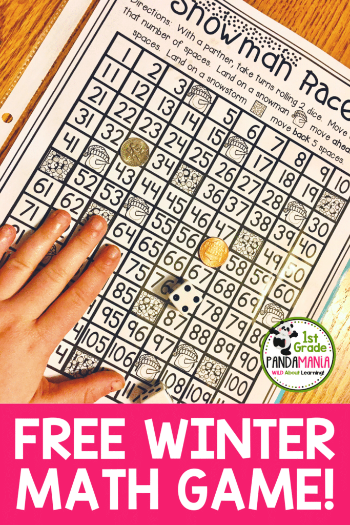 FREE Winter Math Games for 1st grade! 2