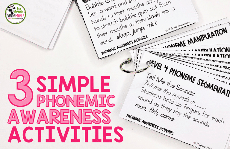 Here are 3 Simple Phonemic Awareness Activities To Use Everyday!