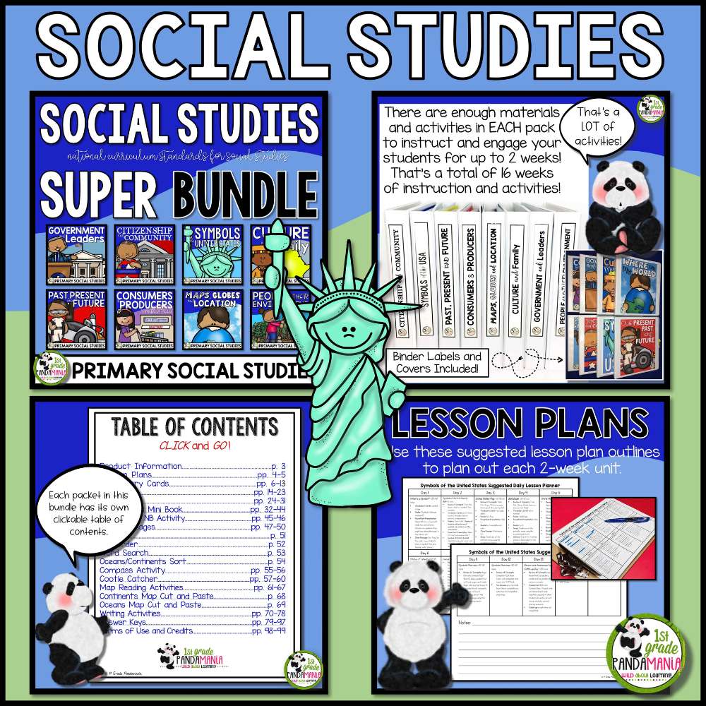 Social Studies & Science for 1st Grade - Engaging and Rich Social Studies  and Science Content