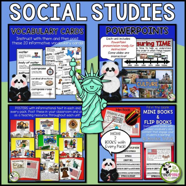 Science and Social Studies Curriculum and Units BUNDLE for 1st and 2nd Grade 6