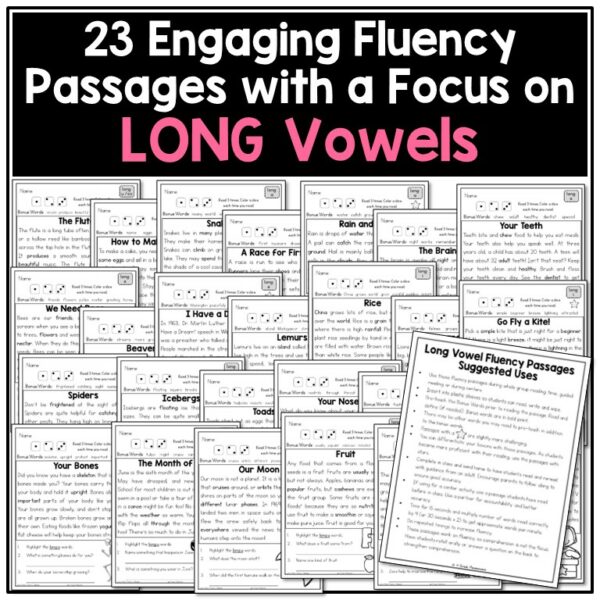 Fluency and Comprehension Passages with Long Vowels 2
