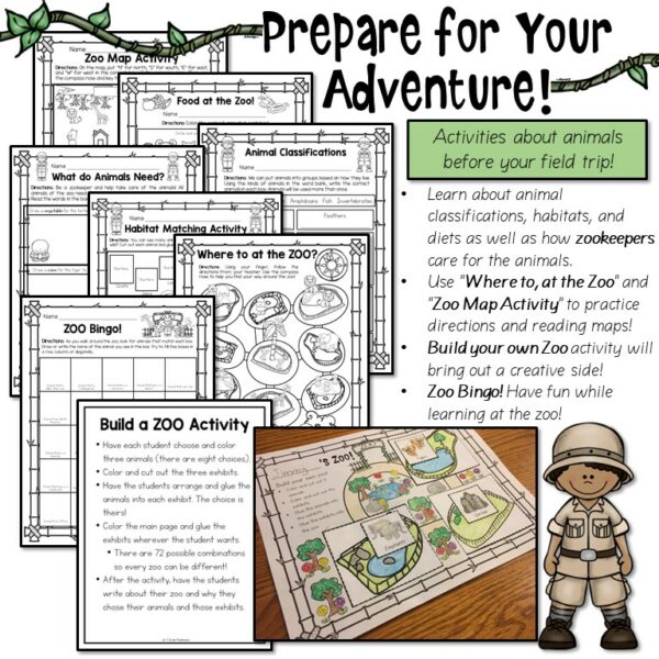 Zoo Field Trip Activity Pack 2