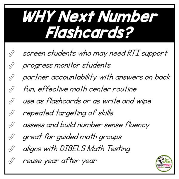Next Number Fluency Number Sense Flash Cards 2