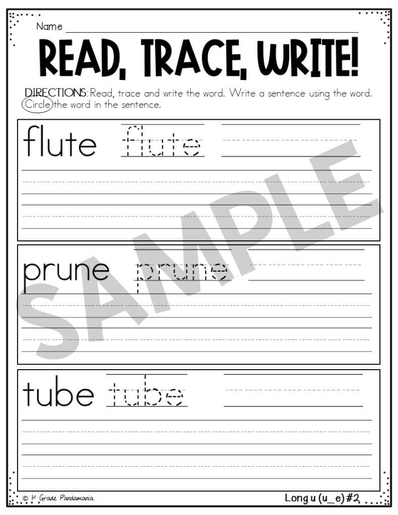 Long Vowel Worksheets Phonics Activities BUNDLE | 1st Grade Pandamania