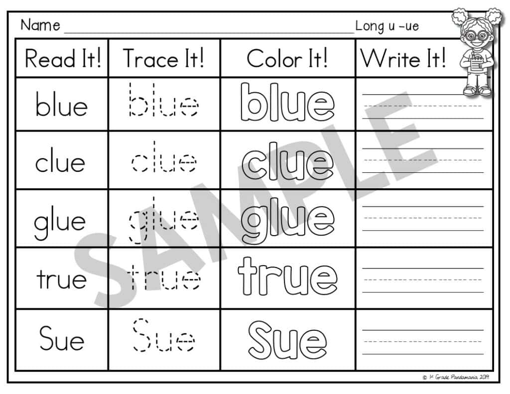 Long Vowel Worksheets Phonics Activities BUNDLE | 1st Grade Pandamania