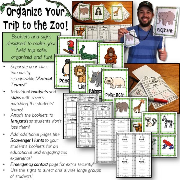 Zoo Field Trip Activity Pack 3
