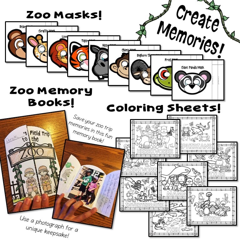 Zoo Field Trip Activity Pack 5