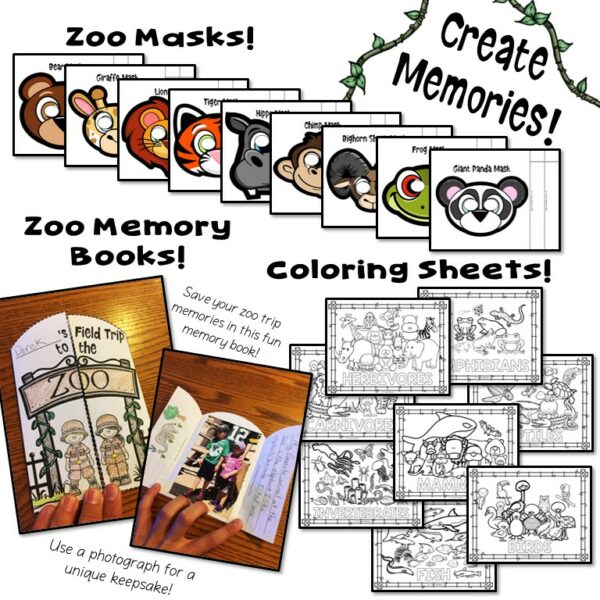 Zoo Field Trip Activity Pack 6