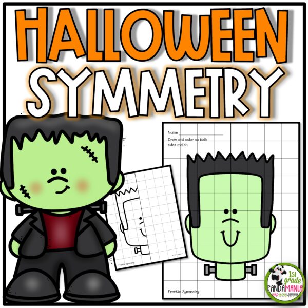 This math symmetry activity is perfect for grades 1-3 and a great addition to any math center or Halloween / October art activity.