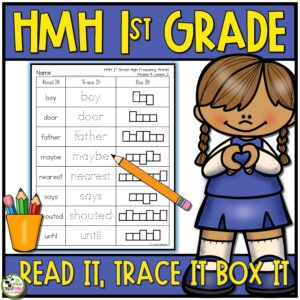 HMH Into Reading Sight Word Center Read, Trace, Box 1st Grade 2020