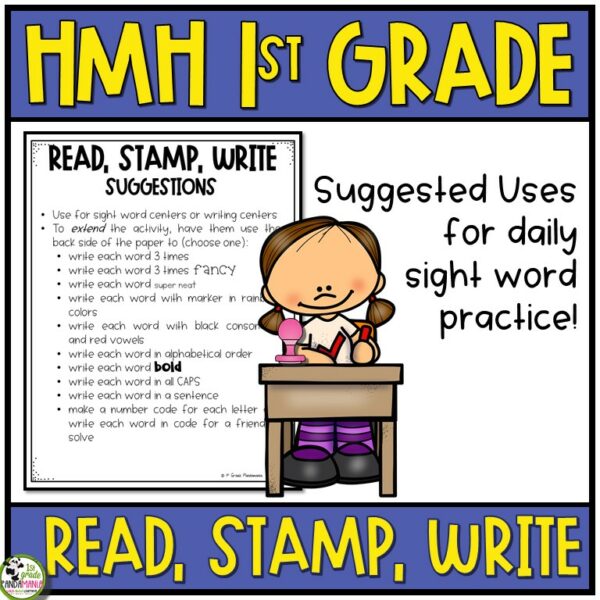 Use these HMH Into Reading Read, Stamp, Write Sight Word Centers all year long to practice sight word fluency.