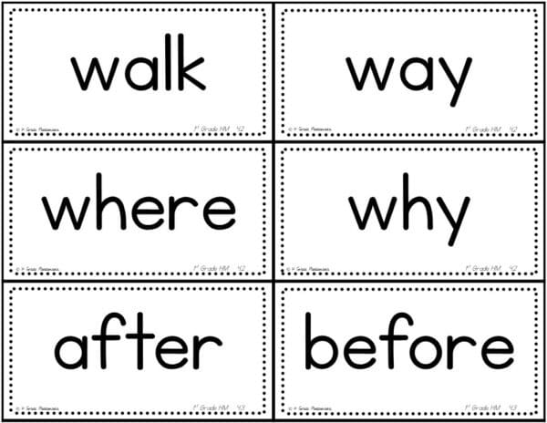HMH Into Reading Sight Words Word Wall for 1st Grade (2020 Edition) 6