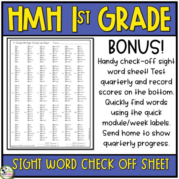 Use this HMH Into Reading Sight Word PowerPoint for testing and as a digital center using Google Slides.