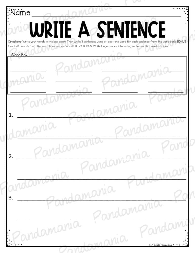 Spelling And Sight Word Activities For Any List Of 10 Words | 1st Grade ...