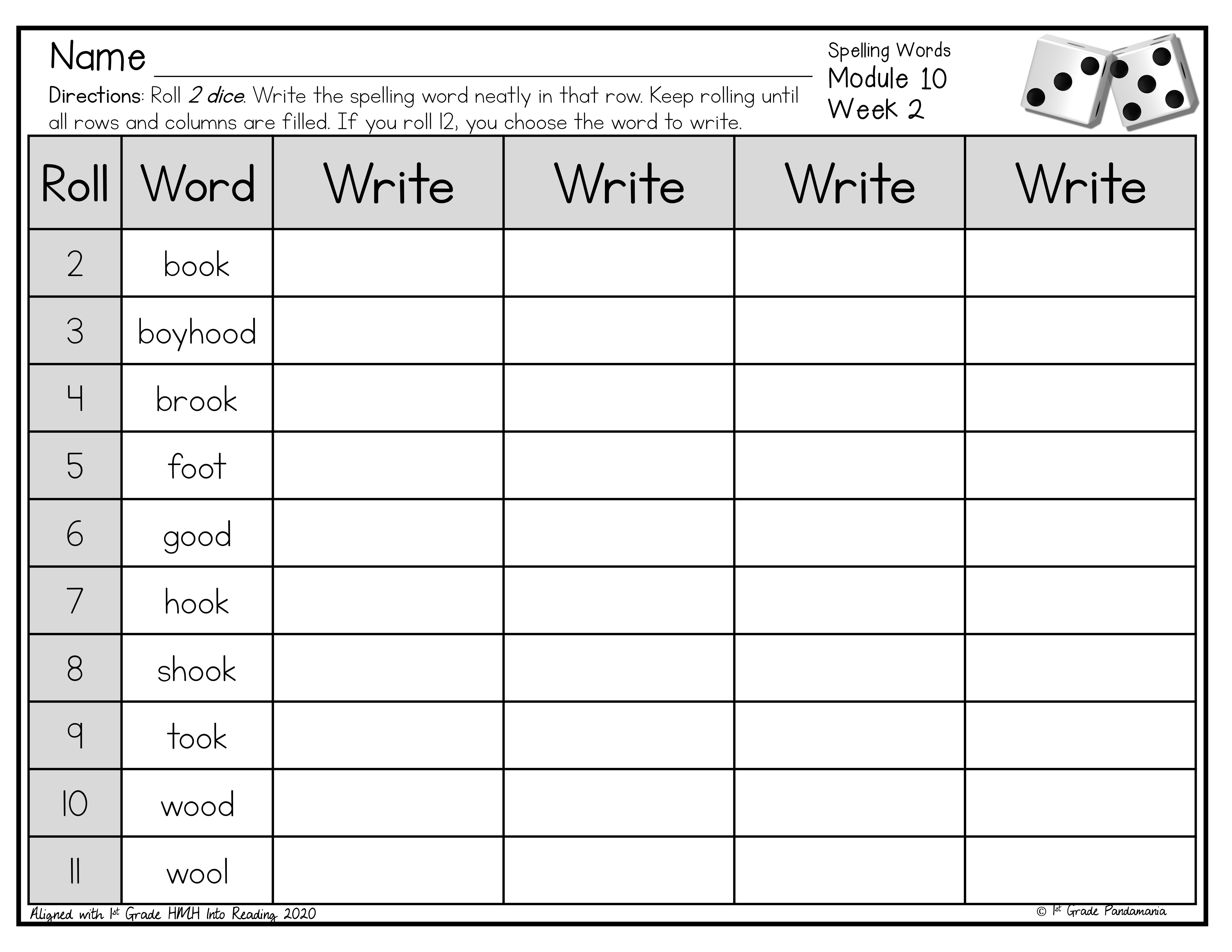 Use these HMH Into Reading Roll and Write Spelling Centers all year long!