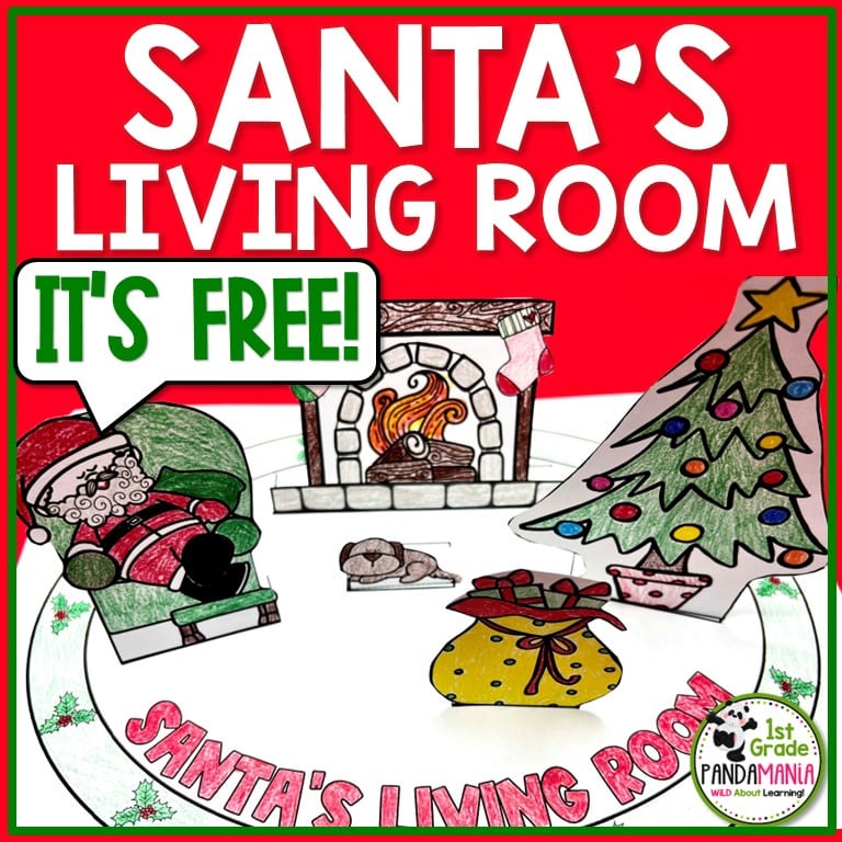 Christmas Craft Activity Santa’s Pop-Up Living Room FREE