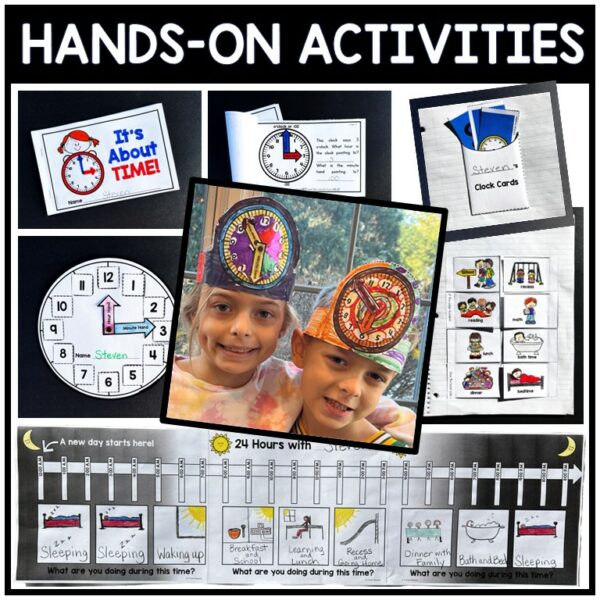 Reinforce telling time to the hour and the half hour skills for kindergarten, 1st and 2nd grade students with these great seatwork activities.