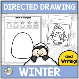 Directed Drawing is great for reinforcing spatial relations, fine motor skills, following directions, and is super fun! Use these winter directed drawing activities during December, January, February and the winter holidays.