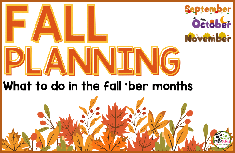fall classroom activity planning