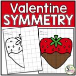 Valentine's Day lines of symmetry activity for kids