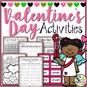 math and literacy valentines day activity