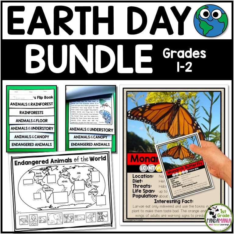 Earth Day and Endangered Animals Activities Bundle 1 earth day activities for kids