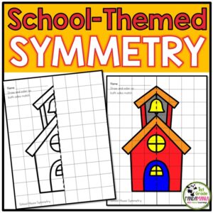 school house lines of symmetry activity