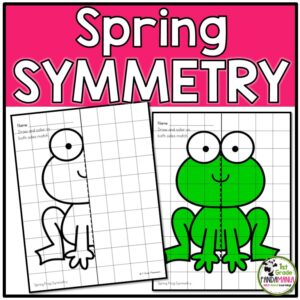 spring math symmetry with a frog
