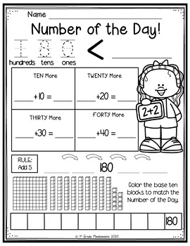 Number of the Day (day 1 thru 180) Packet 4 Number of the Day (day 1 thru 180) Packet 3
