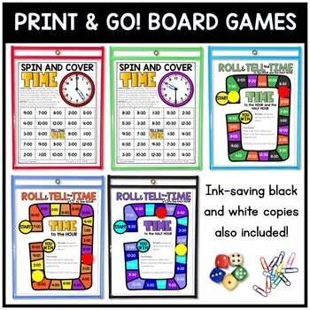 Telling Time with Time to the Hour and Half Hour Games and Centers 3 Telling Time with Time to the Hour and Half Hour Games and Centers 2