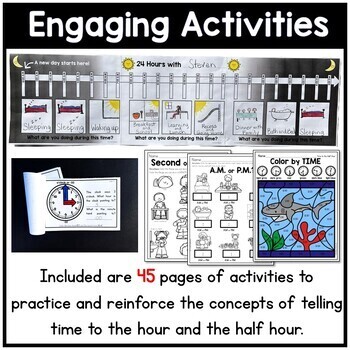 Telling Time with Time to the Hour and to the Half Hour BUNDLE 3 Telling Time with Time to the Hour and to the Half Hour BUNDLE 2