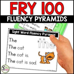 Sight Word Fluency Pyramids Centers FRY Sight Words